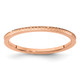 10K Rose Gold 1.2mm Criss-Cross Pattern Stackable Band Size 10 1STK20-120R-10