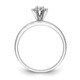 14k White Gold AA Quality 1/20 carat Diamond Trio Complete Engagement Ring Y2476AA-E