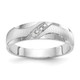 14k White Gold AA Quality 1/20 carat Diamond Trio Mens Complete Wedding Band X8319AA-G