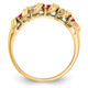 14k 2.75mm Ruby A Diamond ring Y4718R/A