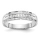 14k White Gold AA Quality 1/10 carat Diamond Trio Mens Complete Wedding Band X8320AA-G