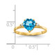 14k 7mm Heart Blue Topaz A Diamond ring X9682BT/A