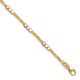 10K Tri-color Diamond-cut Beaded 7.5in Bracelet 10SF2986TR-7.5