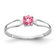 14k White Gold 4mm Pink Tourmaline Ring X9673PT