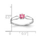 14k White Gold 4mm Pink Tourmaline Ring X9673PT