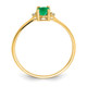 14k Diamond & Emerald Birthstone Ring XBR206