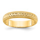 14k 3mm Design Etched Wedding Band Size 5 XWB249-5