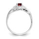 14k White Gold Garnet and Diamond Ring XBS368