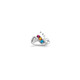 Sterling Silver Rhodium-plated Synthetic 3 Stone Mother's Ring XMR12/3SS-6