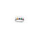 Sterling Silver Rhodium-plated Synthetic 5 Stone Mother's Ring XMR11/5SS-10
