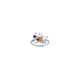 Sterling Silver Rhodium-plated Synthetic 4 Stone Mother's Ring XMR14/4SS-8
