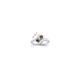 Sterling Silver Rhodium-plated Synthetic 3 Stone Mother's Ring XMR13/3SS-8