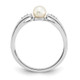 14k White Gold FW Cultured Pearl and Diamond Ring XBS305