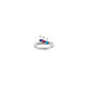 Sterling Silver Rhodium-plated Synthetic 3 Stone Mother's Ring XMR10/3SS-9