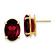 14k 14x10mm Oval Garnet Earrings XE92GA