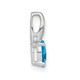 14k White Gold Blue Topaz and Diamond Pendant XBS331
