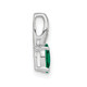 14k White Gold Emerald and Diamond Pendant XBS314