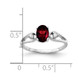 14k White Gold 7x5mm Oval Garnet A Diamond ring Y2190GA/A