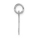 14k White Gold Small Script Letter R Initial Charm YC659R