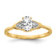 14k White Topaz and Diamond Ring XBS267
