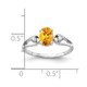 14k White Gold 7x5mm Oval Citrine AA Diamond ring Y2190CI/AA