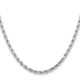 14K White Gold 24 inch 4.25mm Diamond-cut Rope with Lobster Clasp Chain 033W-24