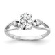 14k White Gold 7x5mm Oval Cubic Zirconia A Diamond Ring Y2190CZ/A