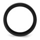 Chisel Black Zirconium Polished 8mm Ridged Edge Band ZCR101-8