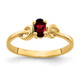 14k 5x3mm Oval Garnet ring Y4650GA