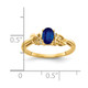 14k 6x4mm Oval Sapphire AA Diamond ring Y4690S/AA