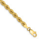 14K 7 inch 4mm Regular Rope with Lobster Clasp Chain 030S-7