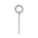 14k White Gold Medium Script Letter W Initial Charm YC661W