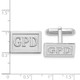 14k White Gold Raised Letter Rectangle Monogram Cuff Link XNA614W