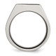 Chisel Titanium Brushed and Polished Black IP-plated CZ Signet Ring TB430-11