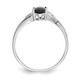 10k White Gold Polished Genuine Sapphire Birthstone Ring 10XBR150