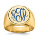14KY Round with Engravable Top Signet Ring XNR86Y