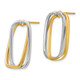 14k Two-Tone Fancy Versatile Rectangle Post Earrings TF1307YW