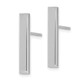 14k White Gold Polished 3mm Post Earrings TF1379W