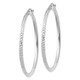 14K WG Knife Edge Diamond-cut Hollow Hoop Earrings TC821W