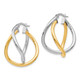 14K Two-tone Polished Hoop Earring TF609
