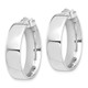 14k White Gold High Polished 7mm Hoop Earrings TF1413W