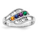 Sterling Silver Rhodium-plated Family Jewelry Mounting XMR66/4SSM-5