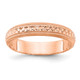 14k Rose Gold 3mm Design Etched Wedding Band Size 7.5 XWB251-7.5