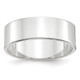 10k White Gold 7mm Lightweight Flat Wedding Band Size 6 1WFLL070-6