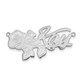 10k White Gold Rose Name Plate 10XNA954W