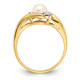 14K 5-6mm White Button Freshwater Cultured Pearl .04tw Diamond Ring Y13942PL/A