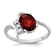 14k White Garnet Diamond ring Y2217GA/AA