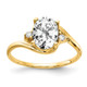 14k 8x6mm Oval Cubic Zirconia A Diamond Ring Y2245CZ/A