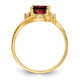 14k 8x6mm Oval Garnet VS Diamond ring Y2245GA/VS