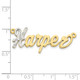 10k Yellow Gold and Rhodium 3D Diamond Name Plate 10XNA54